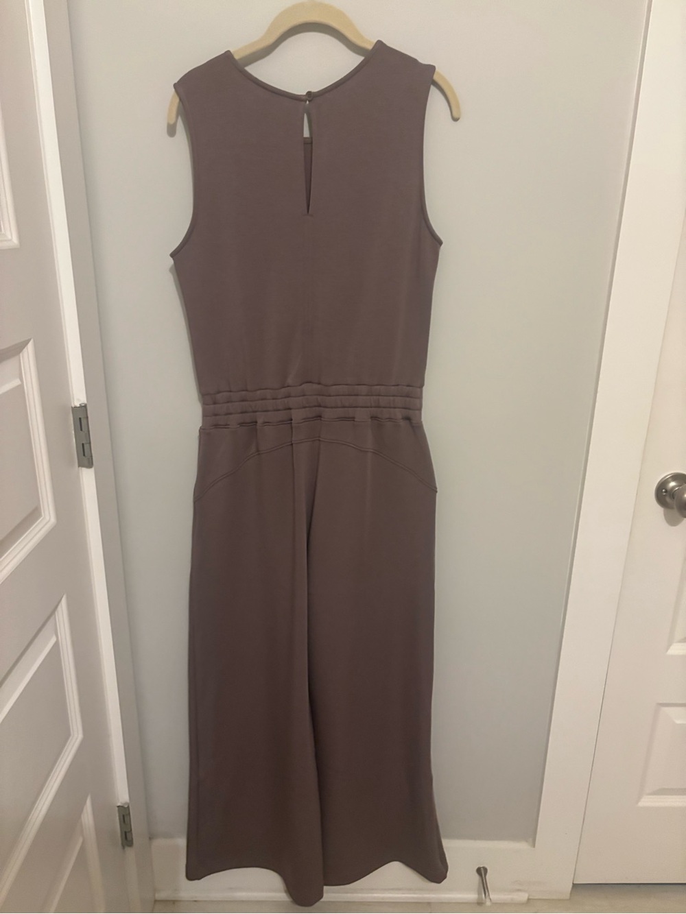 SPANX AirEssentials Sleeveless Wide-Leg Jumpsuit in Taupe - Picture 3 of 3